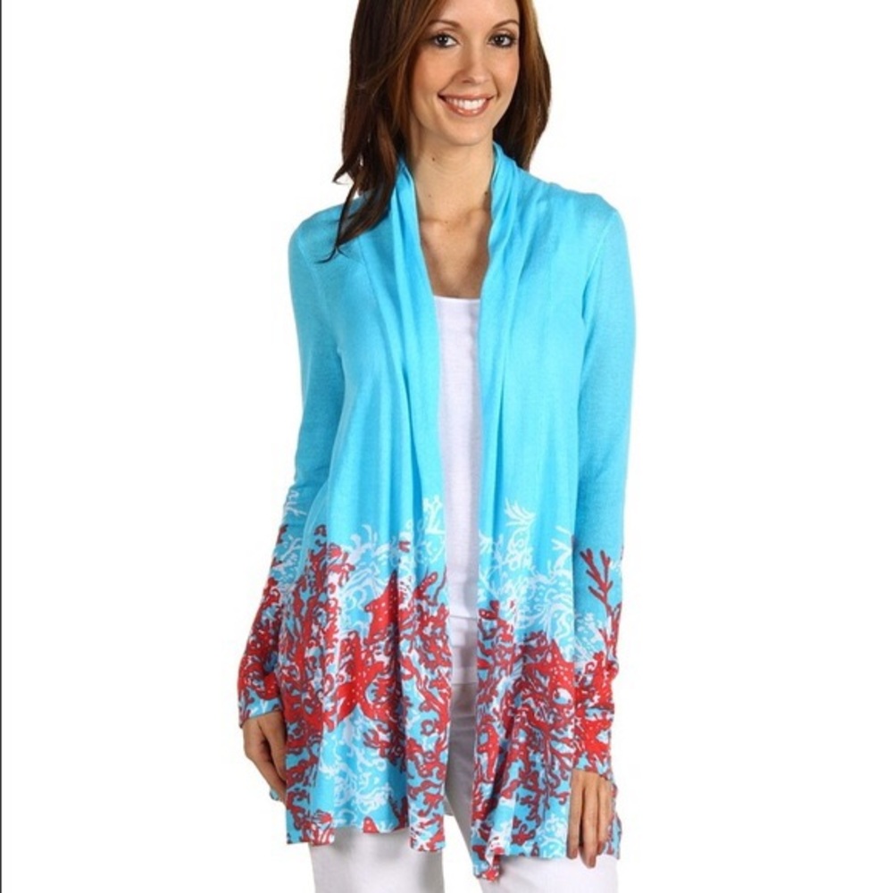 Lilly Pulitzer cardigan. Connell sweater.